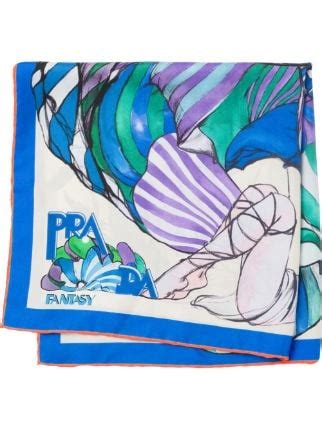 fulard prada|Fantasy 55 silk foulard .